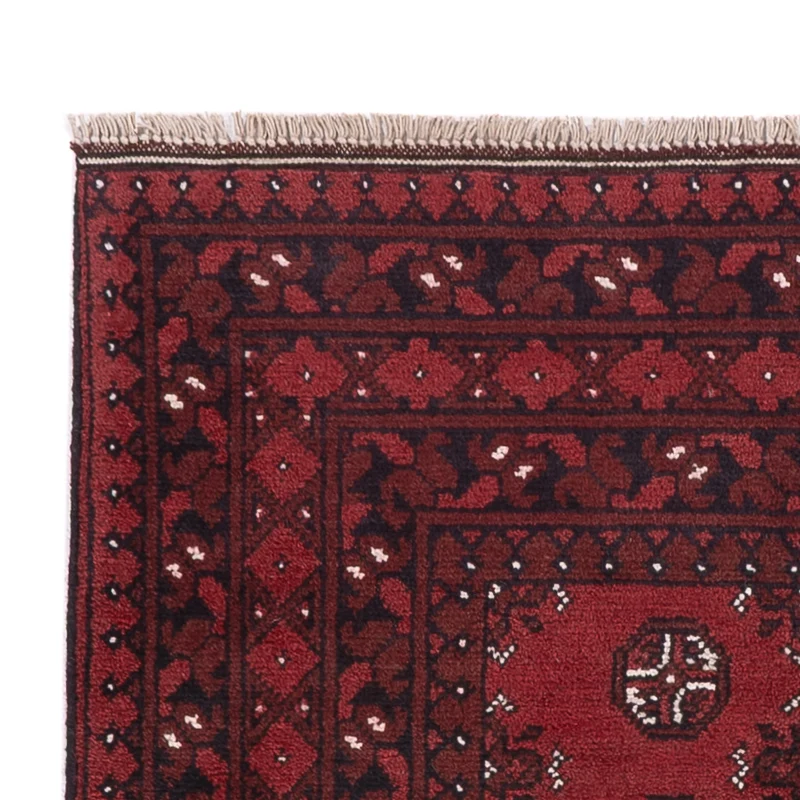 Läufer Afghan - Filpa - 98 x 190 cm - dunkelrot
