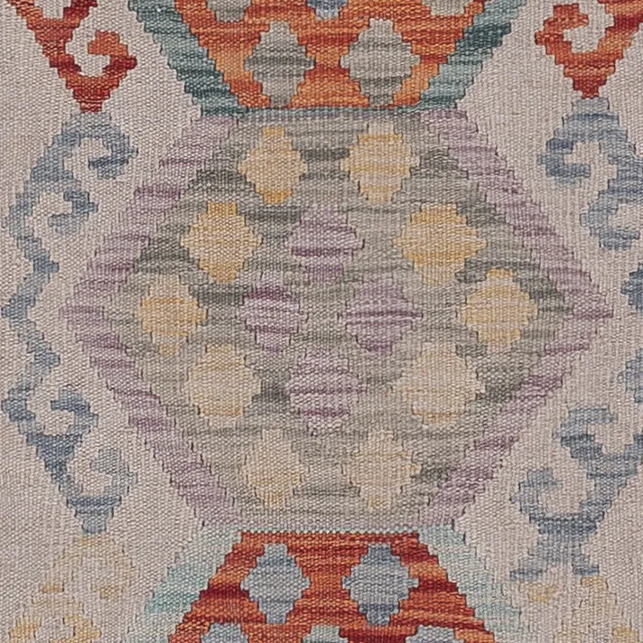 Kelim Maimene Teppich 80x240cm - mehrfarbig