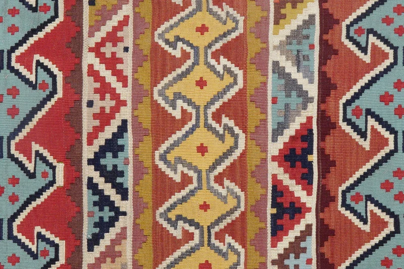 Kelim Gashgai Old · Handgewebt – Bunt, 318x162 cm