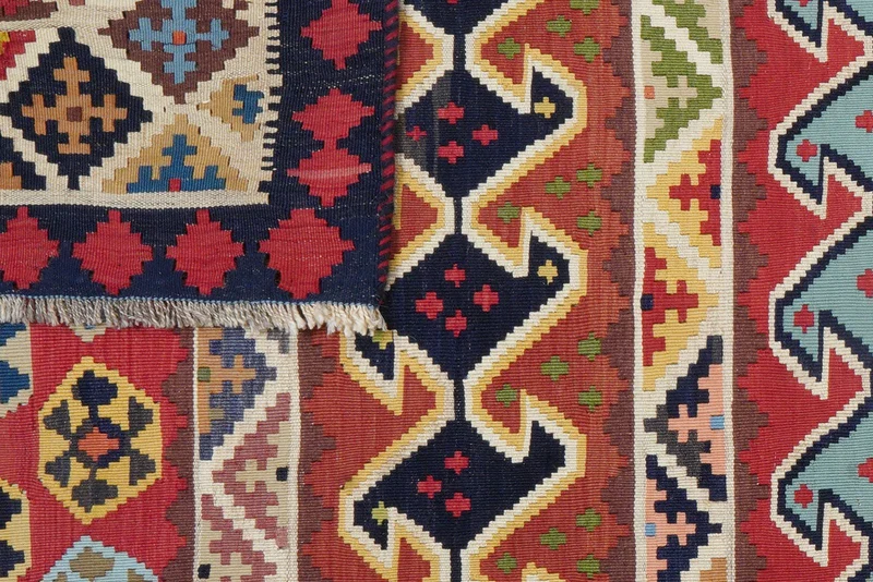 Kelim Gashgai Old · Handgewebt – Bunt, 318x162 cm