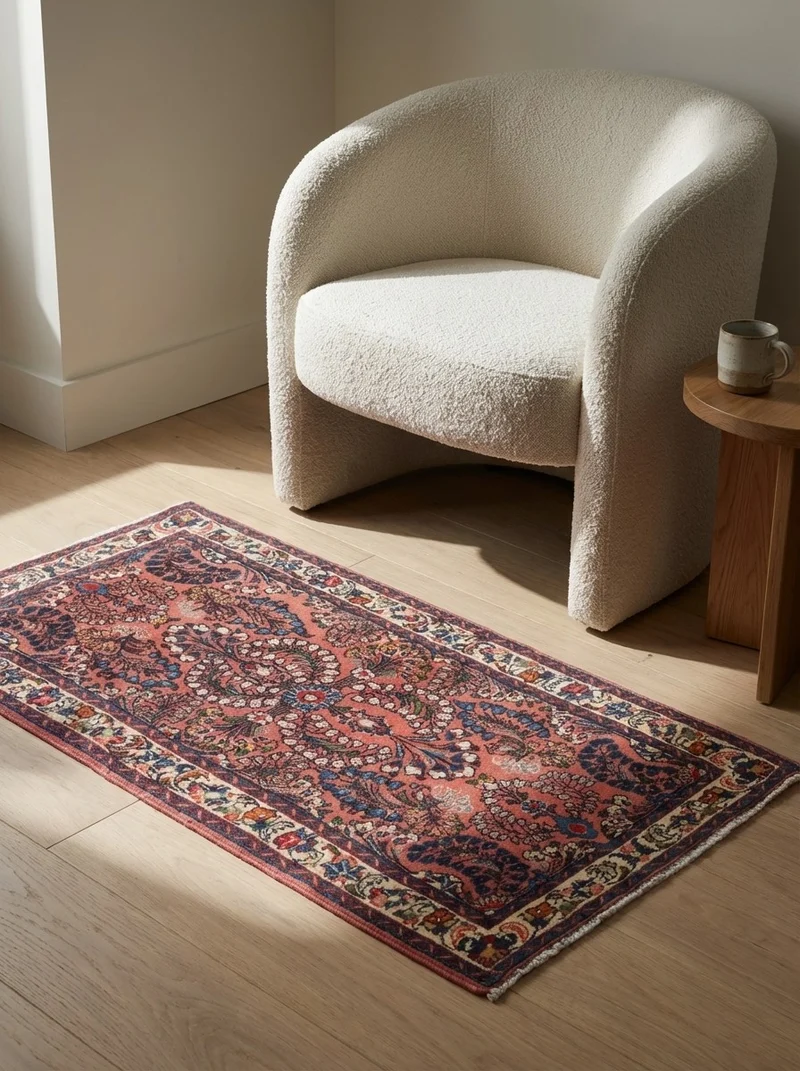 Sarough · Handgeknüpft – Rosa, 138x68 cm