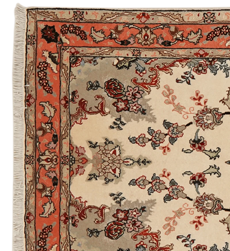 Tabriz 50 Raj · Handgeknüpft – Beige, 219x79 cm