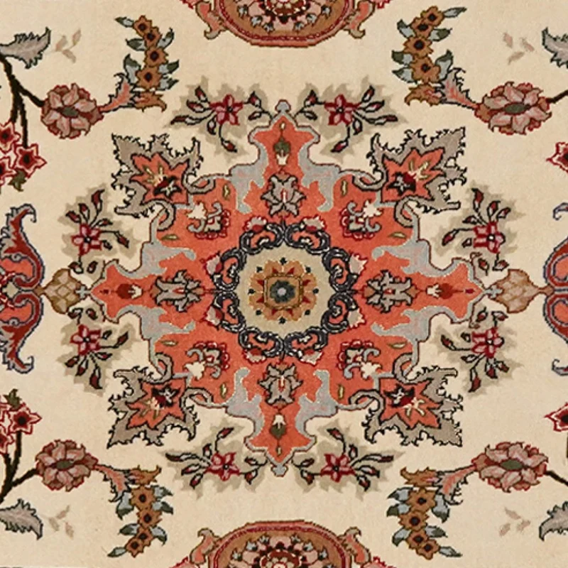 Tabriz 50 Raj · Handgeknüpft – Beige, 219x79 cm