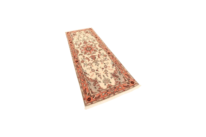 Tabriz 50 Raj · Handgeknüpft – Beige, 219x79 cm