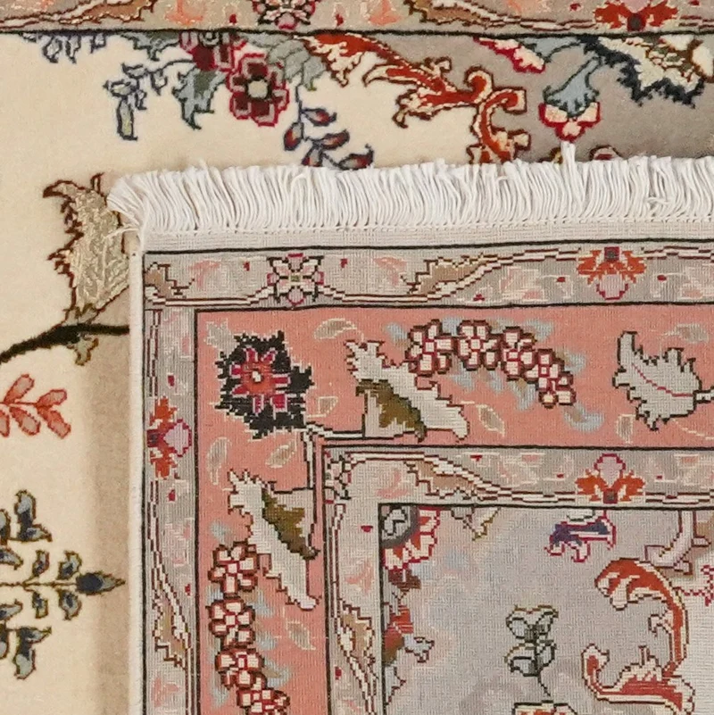 Tabriz 50 Raj · Handgeknüpft – Beige, 219x79 cm