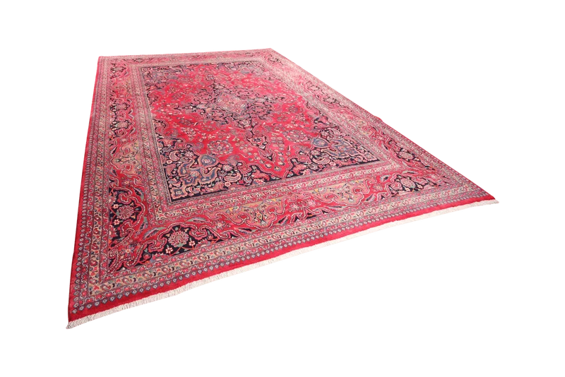 Mashad · Handgeknüpft – Rot, 387x300 cm