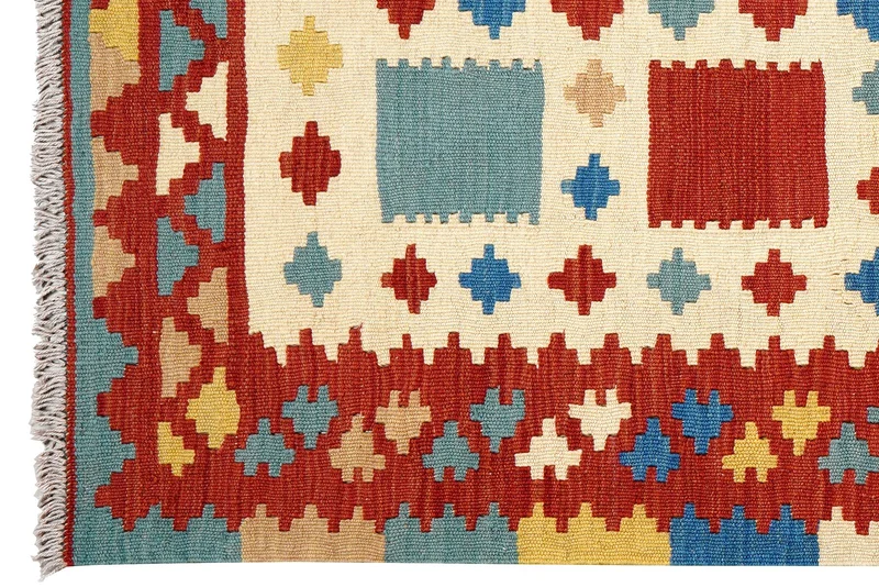 Kelim Gashgai · Handgewebt – Beige, 152x107 cm