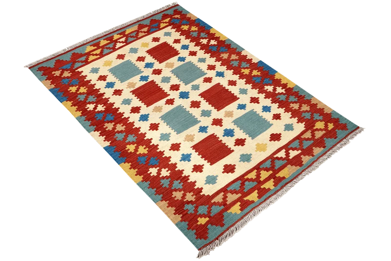 Kelim Gashgai · Handgewebt – Beige, 152x107 cm