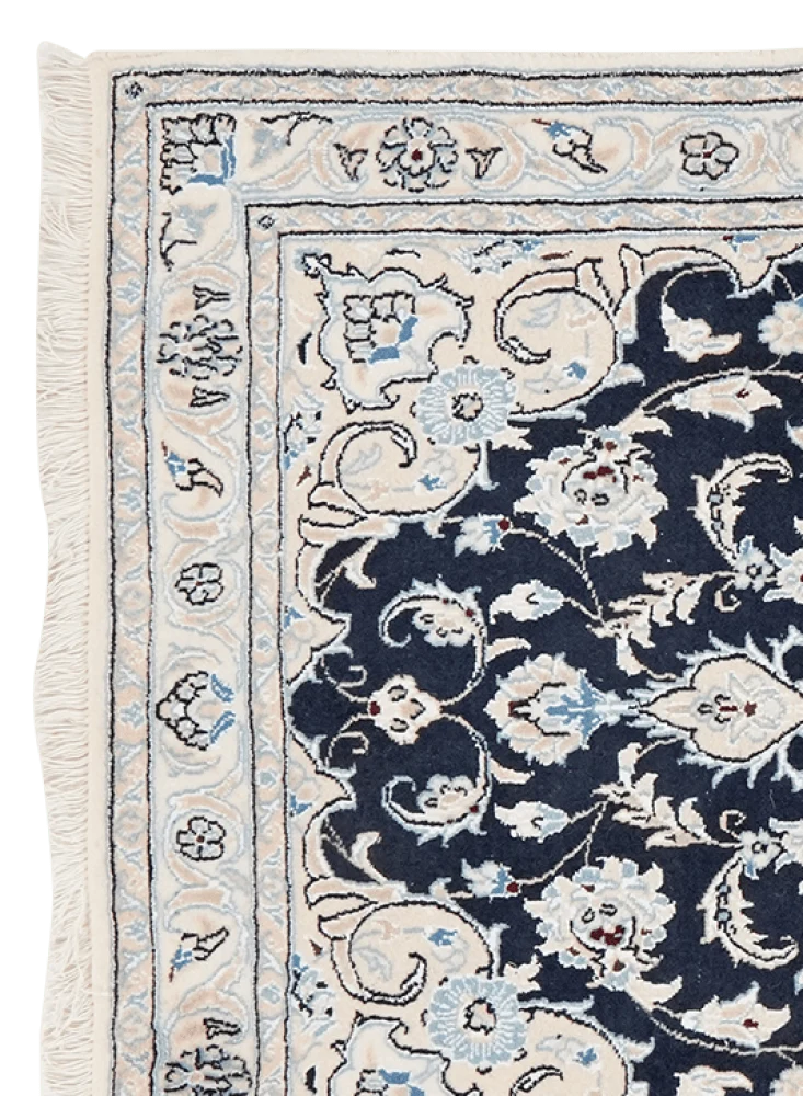 Nain 9La · Handgeknüpft – Blau, 153x90 cm