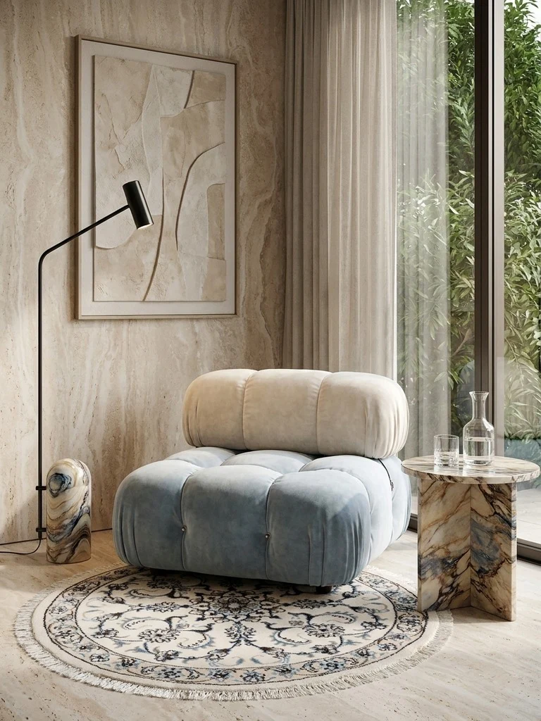Nain · Handgeknüpft – Beige, 100x100 cm