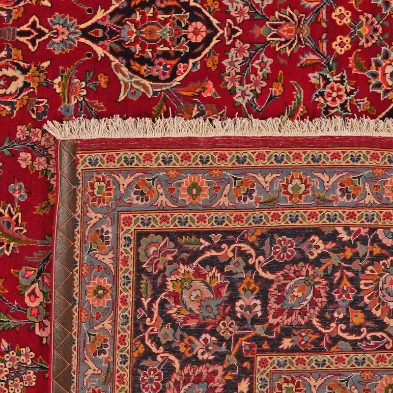 Kashan · Handgeknüpft – Rot, 389x274 cm