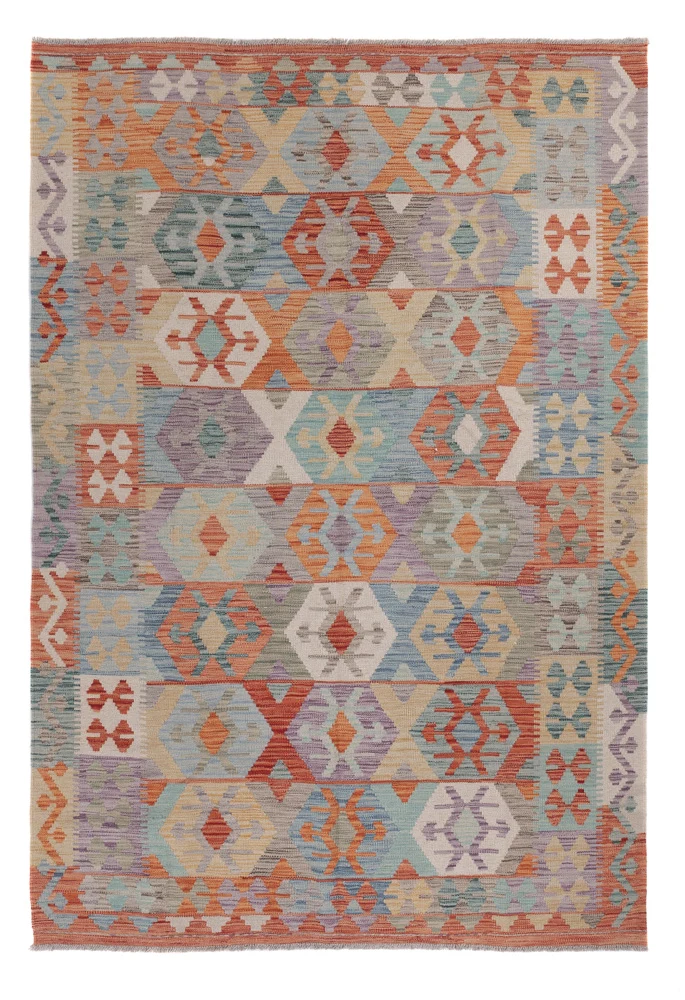 Kelim Maimene Teppich 168x239cm - mehrfarbig