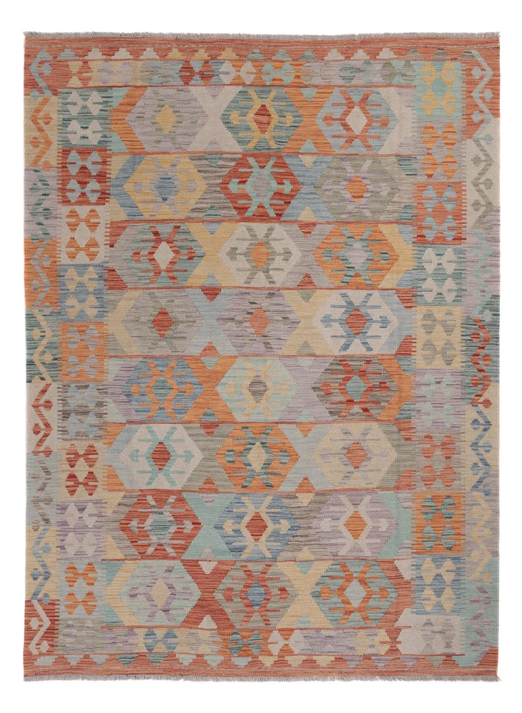 Kelim Maimene Teppich 168x235cm - mehrfarbig