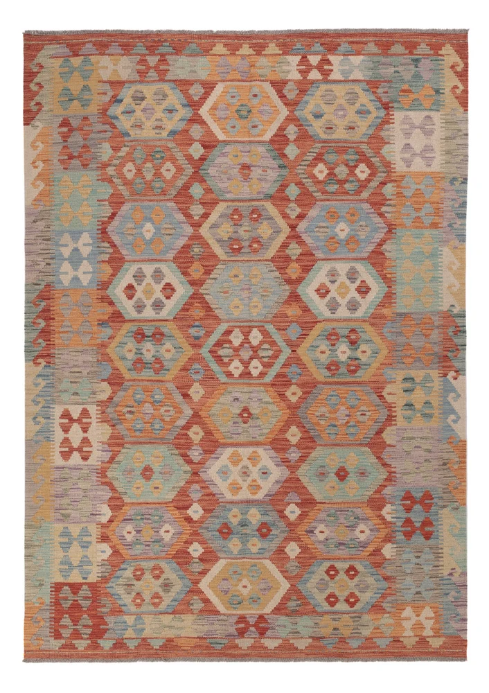 Kelim Maimene Teppich 168x236cm - mehrfarbig