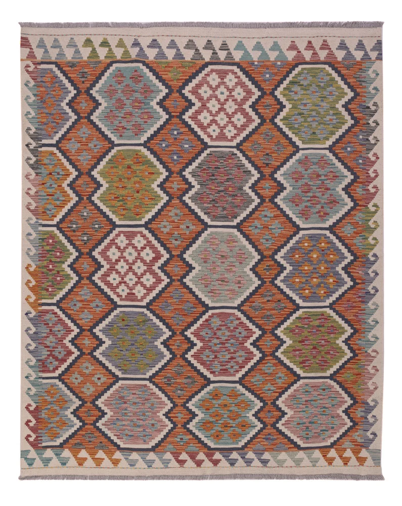 Kelim Maimene Teppich 155x192cm - mehrfarbig