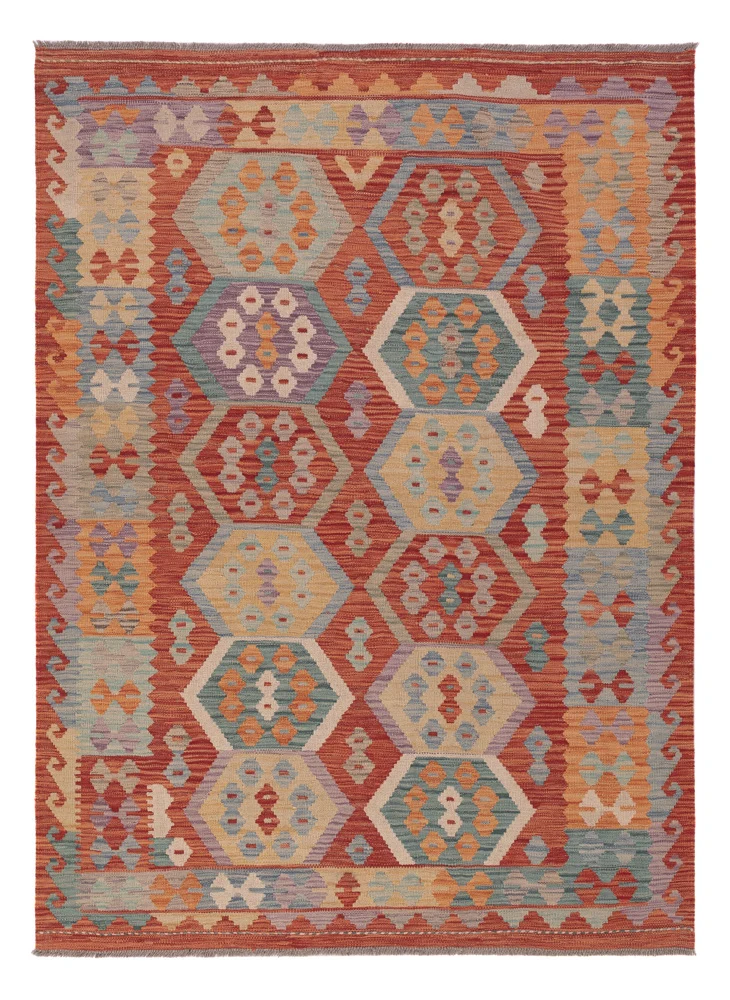 Kelim Maimene Teppich 150x197cm - mehrfarbig