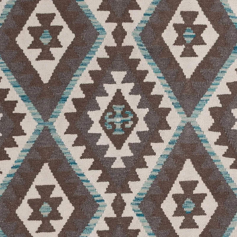 Kelim Maimene Teppich 176x243cm - dunkelgrau