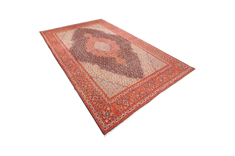 Tabriz Old · Handgeknüpft – Blau, 314x200 cm