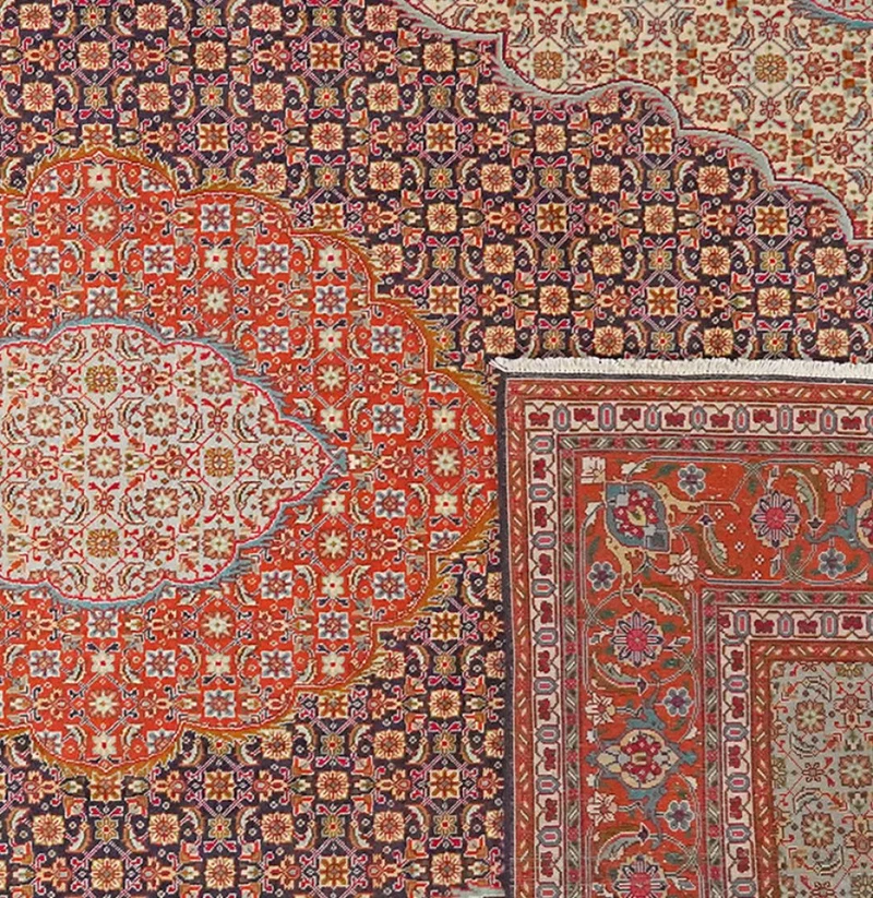 Tabriz Old · Handgeknüpft – Blau, 314x200 cm
