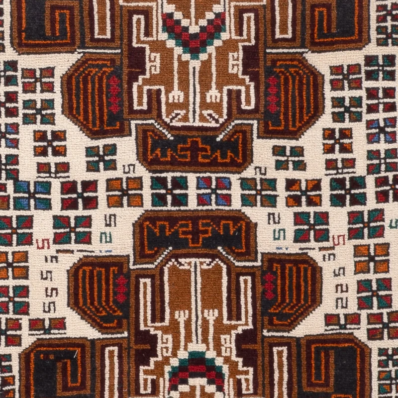 Belutsch Teppich - 90 x 140 cm - creme