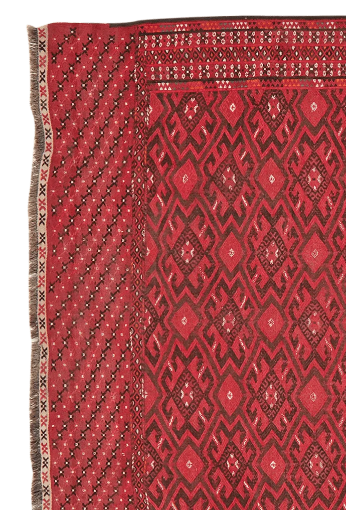 Kelim Kordi · Handgewebt – Rot, 307x180 cm