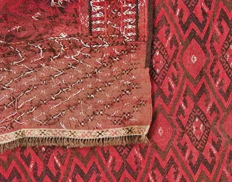 Kelim Kordi · Handgewebt – Rot, 307x180 cm