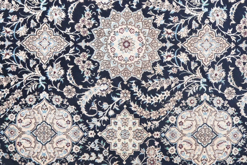 Nain 6La · Handgeknüpft – Blau, 304x210 cm