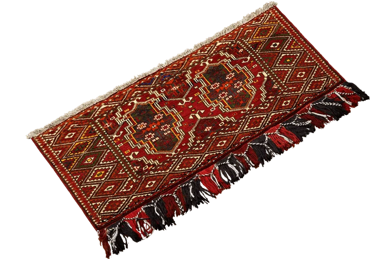 Turkman · Handgeknüpft – Rot, 44x104 cm