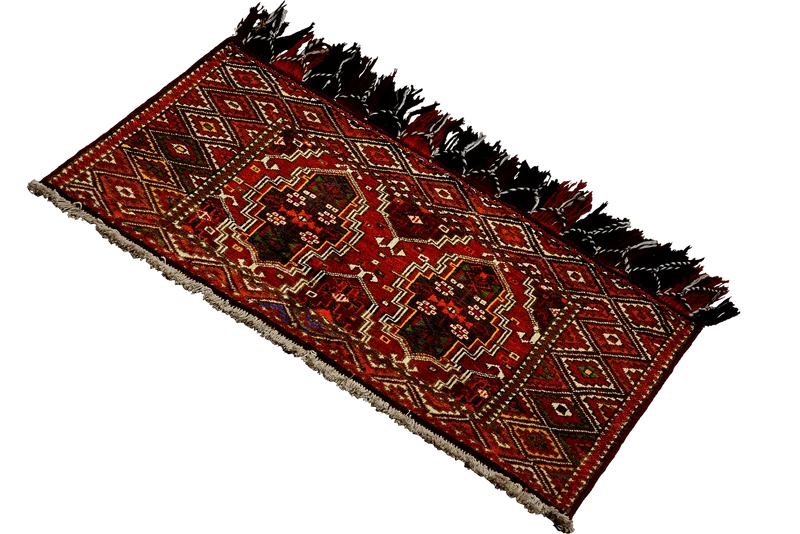 Turkman · Handgeknüpft – Rot, 44x104 cm