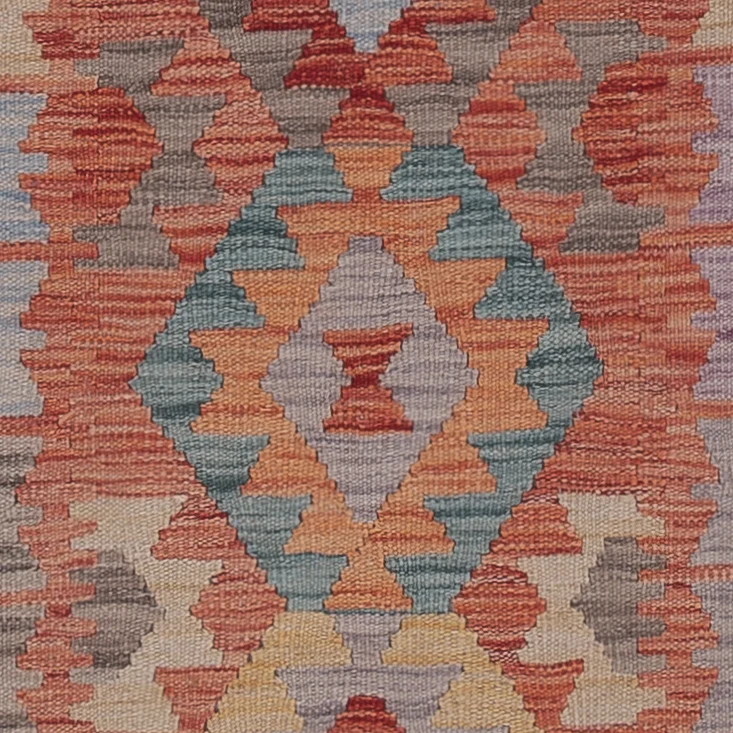 Kelim Maimene Teppich 80x247cm - mehrfarbig