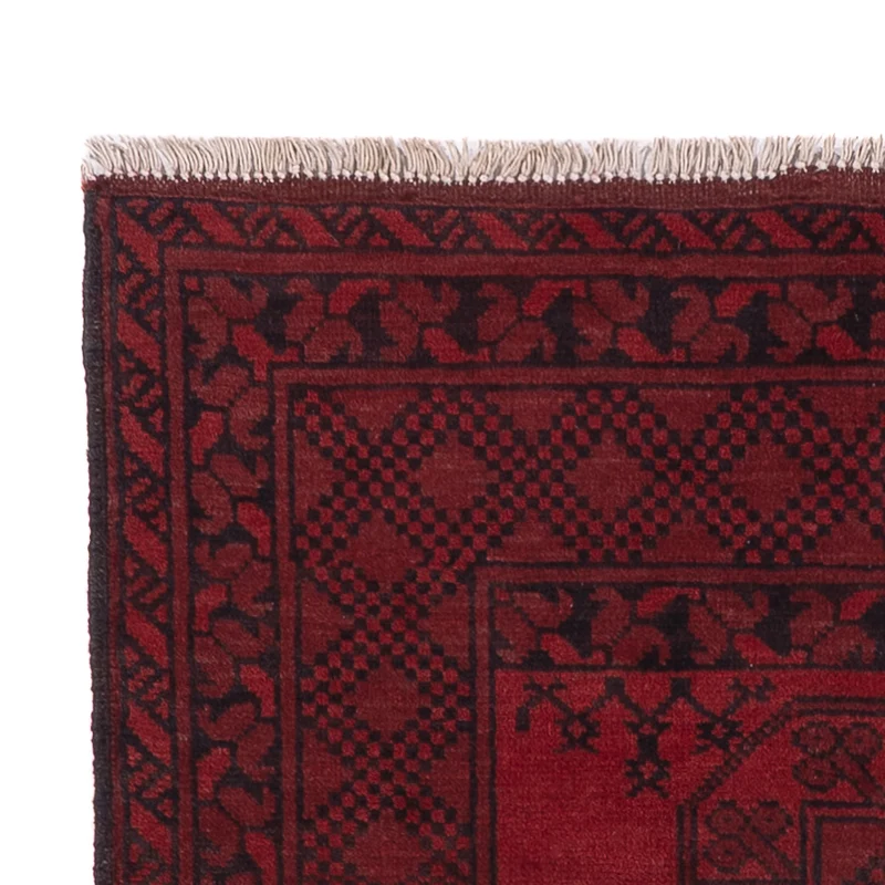 Akhche Teppich 95x187cm - Perserteppich - dunkelrot