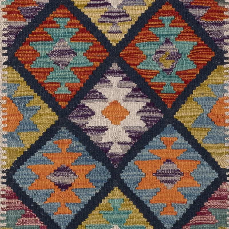 Kelim Maimene Teppich 66x210cm - mehrfarbig