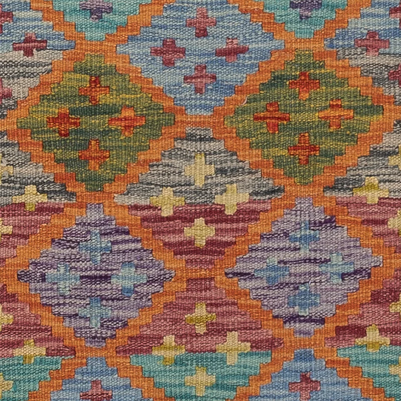 Kelim Maimene Teppich 60x217cm - mehrfarbig