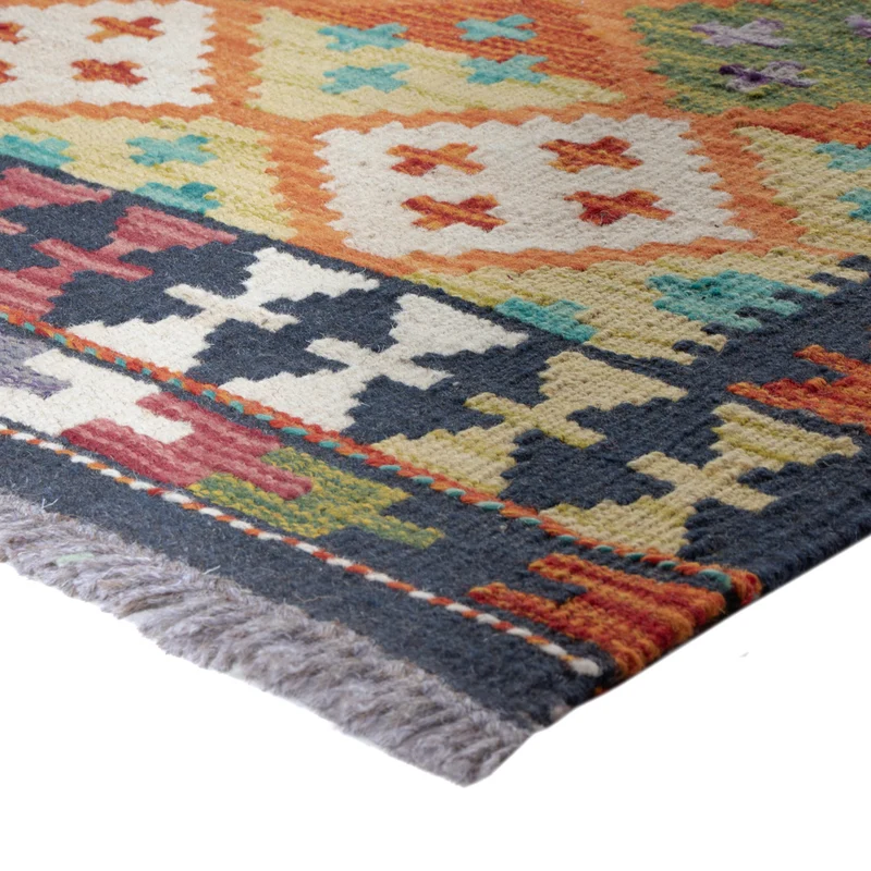 Kelim Maimene Teppich 60x217cm - mehrfarbig