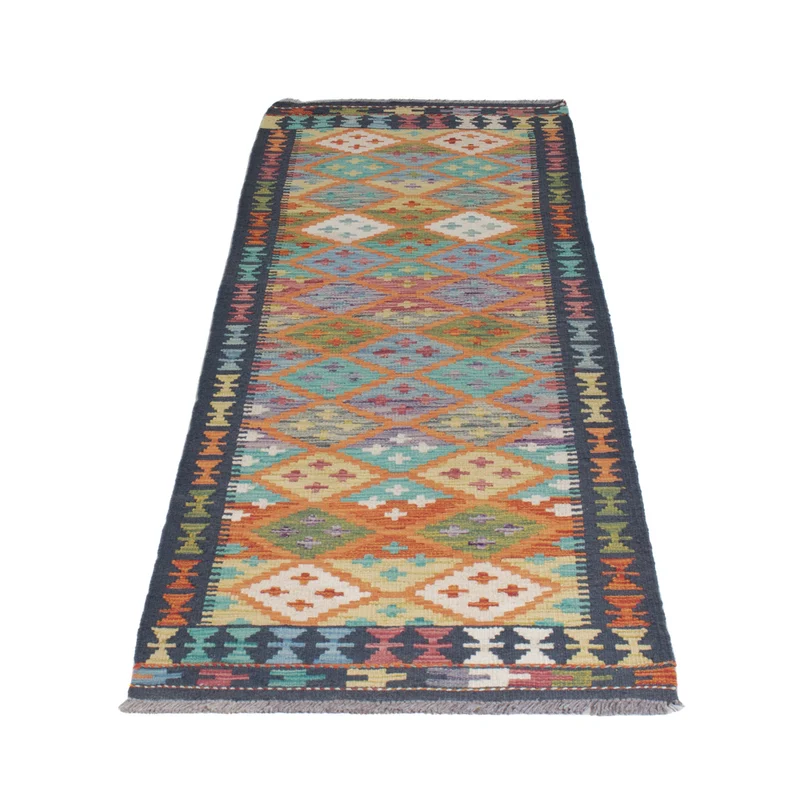 Kelim Maimene Teppich 60x217cm - mehrfarbig