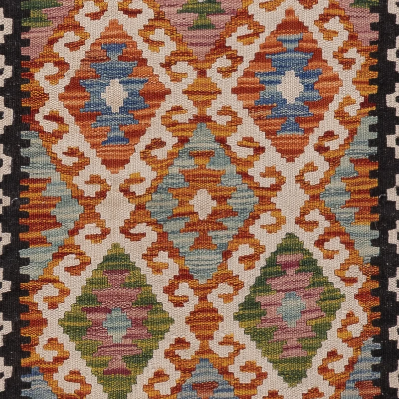 Kelim Maimene Teppich 68x203cm - mehrfarbig
