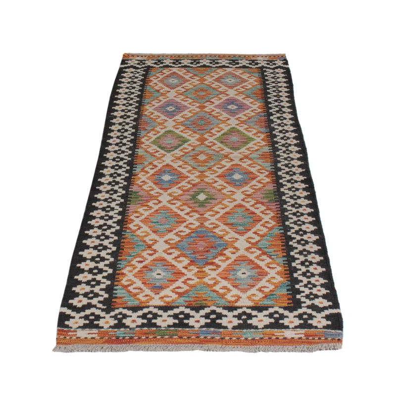 Kelim Maimene Teppich 68x203cm - mehrfarbig