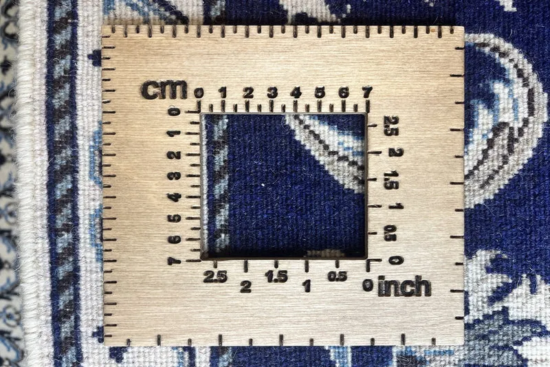 Nain 12La · Handgeknüpft – Blau, 140x68 cm