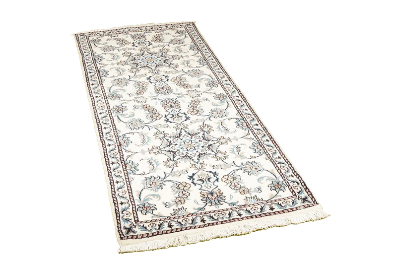 Nain 12La · Handgeknüpft – Beige, 203x77 cm