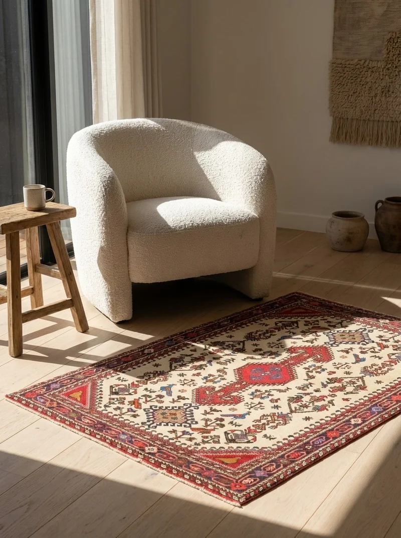 Nasrabad · Handgeknüpft – Beige, 145x98 cm