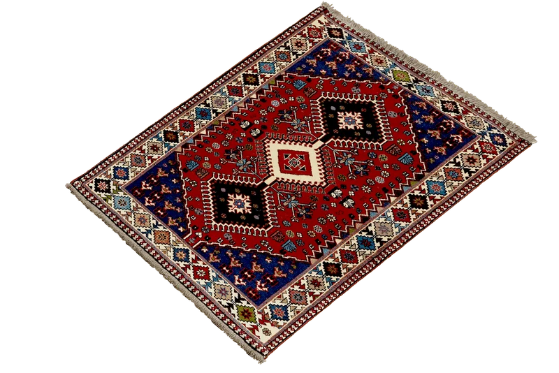 Yalameh · Handgeknüpft – Rot, 127x83 cm