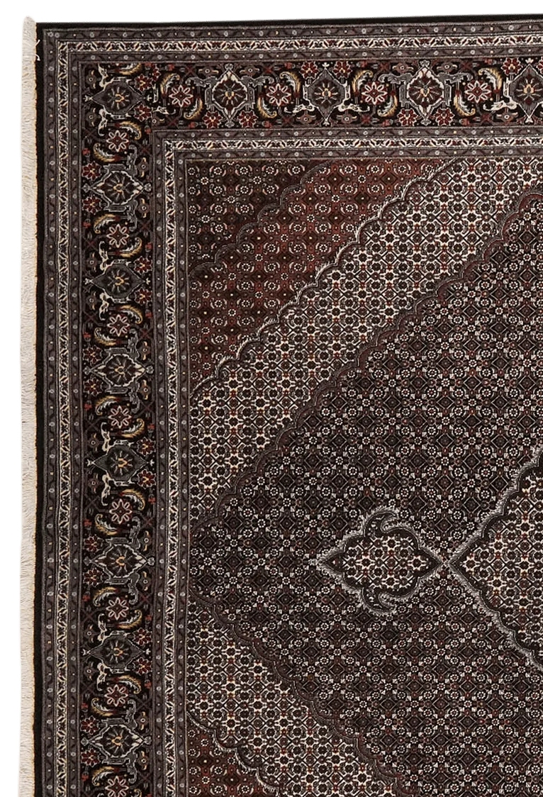 Tabriz 40 Raj · Handgeknüpft – Schwarz, 337x250 cm