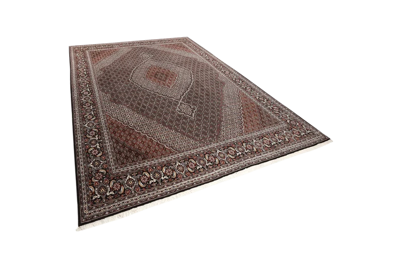 Tabriz 40 Raj · Handgeknüpft – Schwarz, 337x250 cm