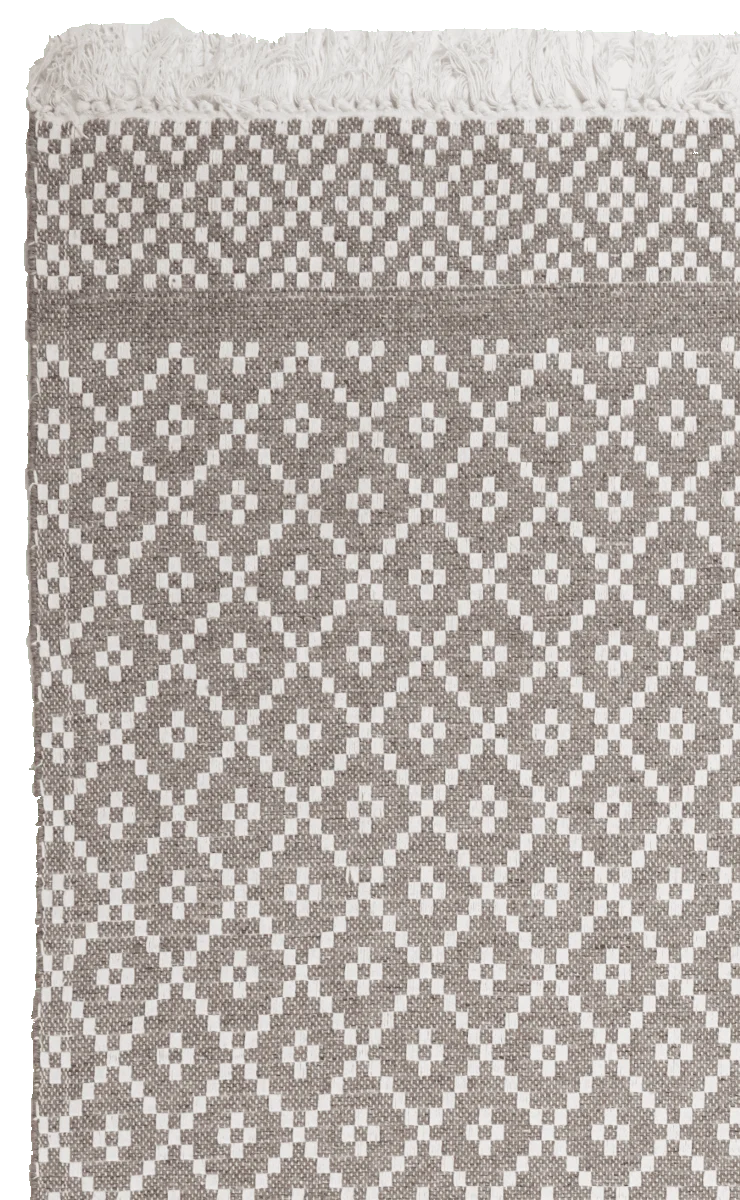 Dhurrie · Handgewebt – Grau, 120x170 cm