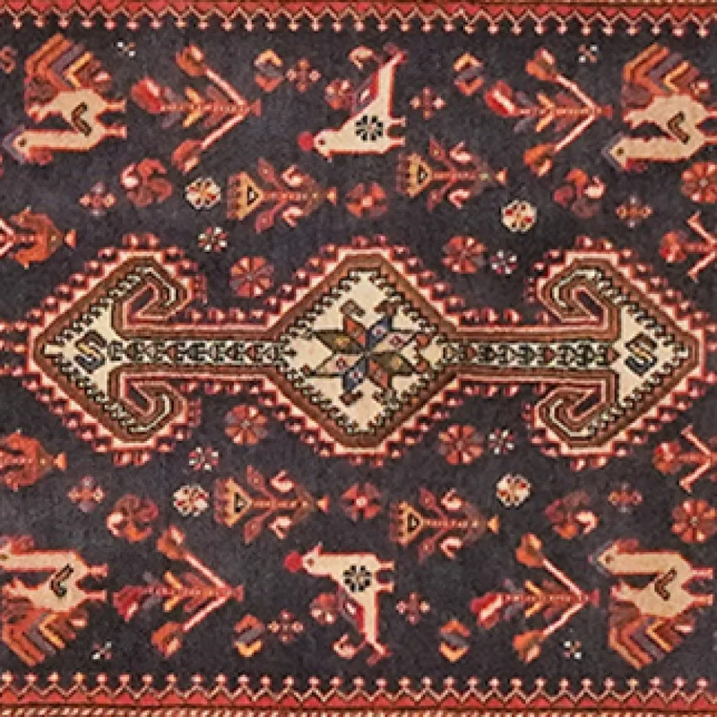 Nasrabad · Handgeknüpft – Blau, 394x79 cm