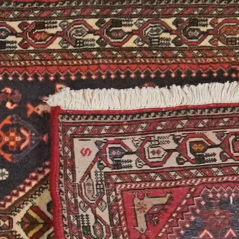 Nasrabad · Handgeknüpft – Blau, 394x79 cm