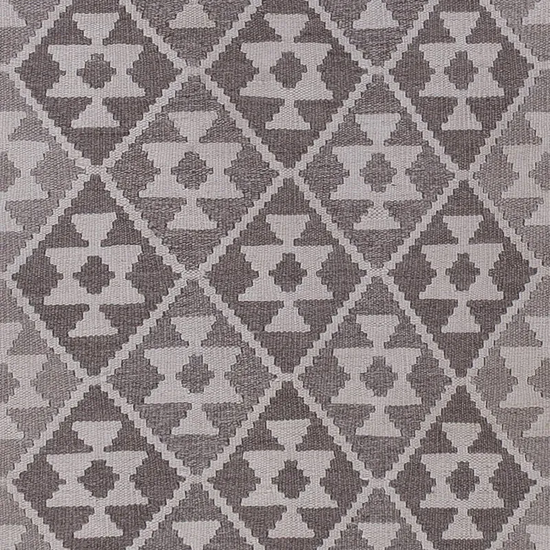 Kelim Maimene Teppich 81x393cm - dunkelgrau