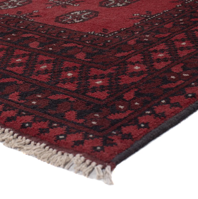 Afghan Teppich - Filpa - 149 x 199 cm - dunkelrot