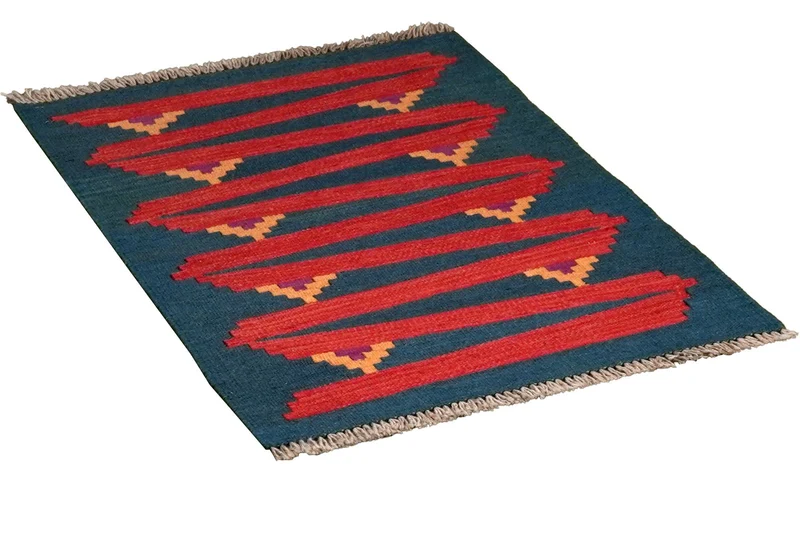 Kelim Gashgai · Handgewebt – Bunt, 87x60 cm