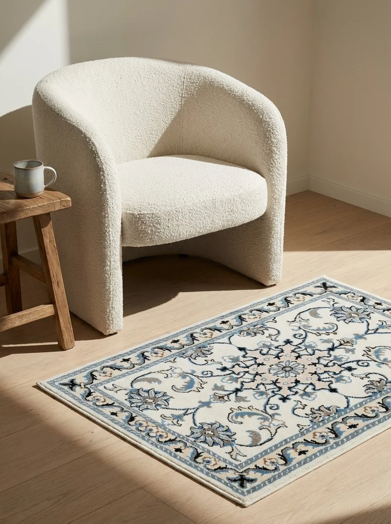 Nain 12La · Handgeknüpft – Beige, 82x55 cm